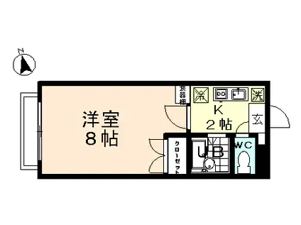 アイビー五福(1K/3階)の間取り写真