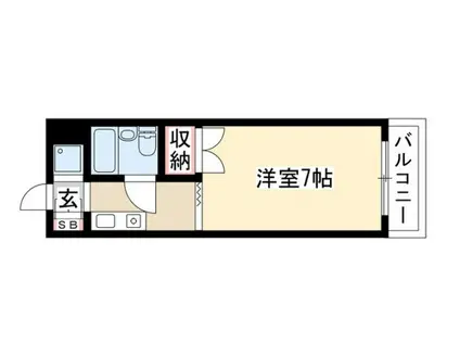 ハニリリカIII(ワンルーム/4階)の間取り写真