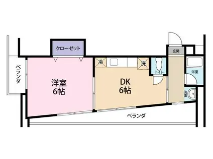 YSフェロー(1DK/5階)の間取り写真