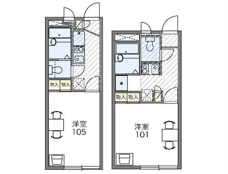 レオパレスアネックス櫛引 2階階 間取り