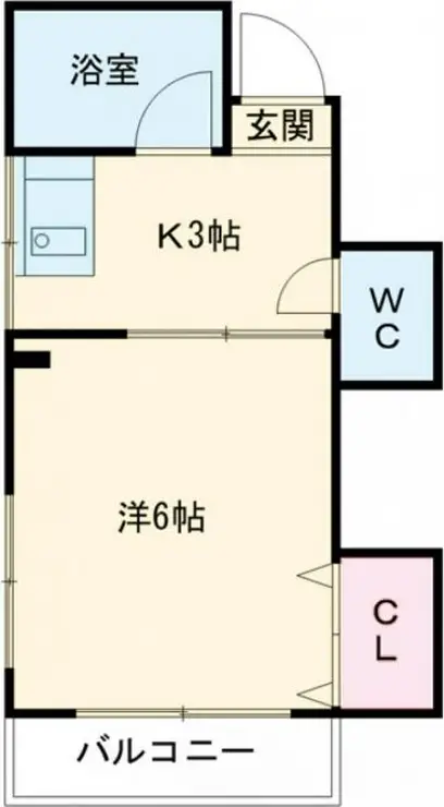 第七末廣コーポ 2階階 間取り