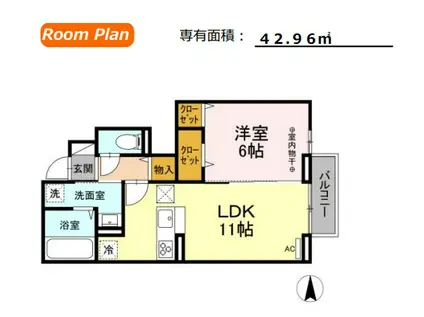 メゾン・エスポワール(1LDK/1階)の間取り写真