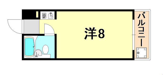 シンプルライフ千代が丘(ワンルーム/2階)の間取り写真