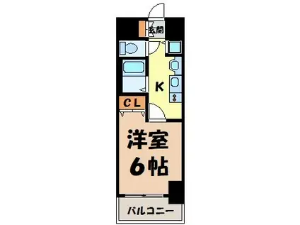 プレサンス名古屋STATIONビーフレックス(1K/9階)の間取り写真