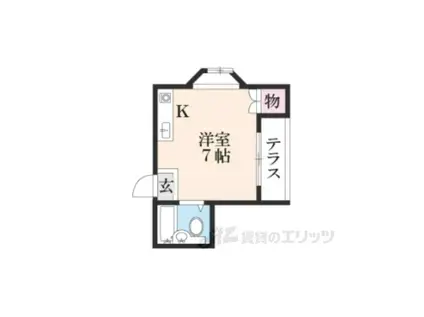 パビヨン南草津Ⅰ(ワンルーム/2階)の間取り写真