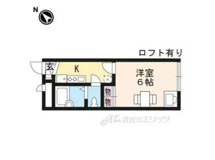 レオパレスわに浜(1K/2階)の間取り写真