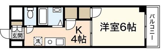 第3西十日市ビル(1K/8階)の間取り写真