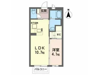 シャーメゾン日吉台(1LDK/1階)の間取り写真