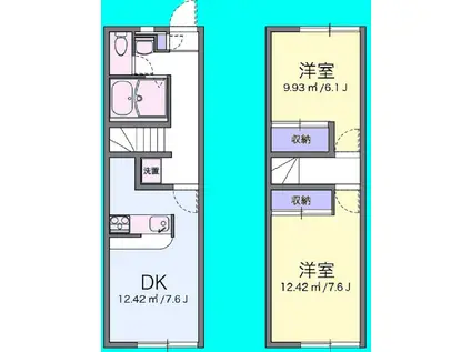 CENTURY(2DK/1階)の間取り写真