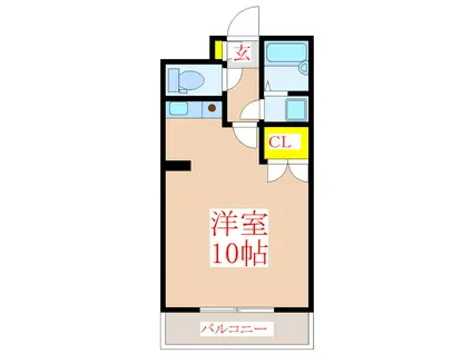 サンライズHILL(ワンルーム/3階)の間取り写真