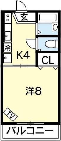 フレグランスYOSHIDA(1K/1階)の間取り写真