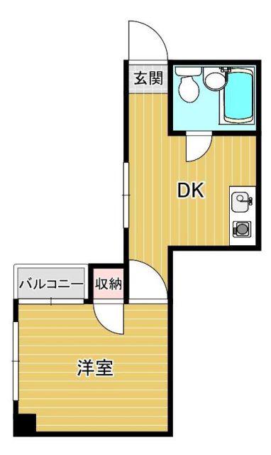 ぐらんじゅーる白鷺(ワンルーム/3階)の間取り写真