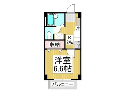 YUハイツ(1K/1階)の間取り写真