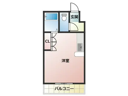 アークトレード太宰府(ワンルーム/3階)の間取り写真