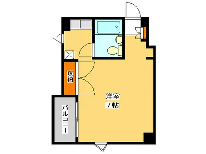 グラードビュウ百合丘(ワンルーム/4階)の間取り写真