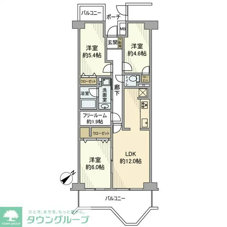 バームハイツ西葛西 11階階 間取り