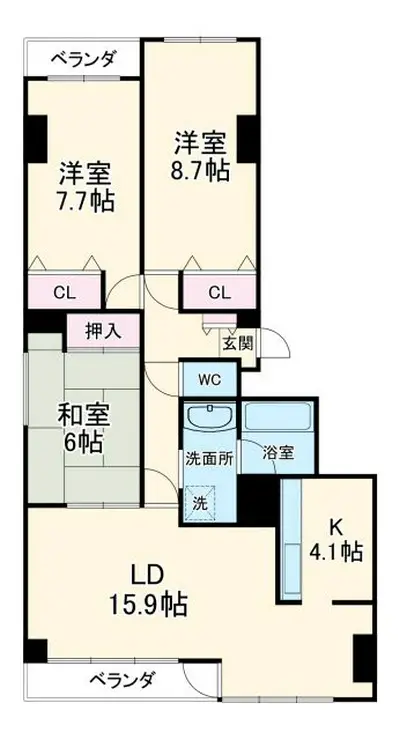 コンフォーレ船橋 2階階 間取り
