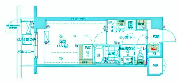 ハーモニーレジデンス新宿EAST 3階階 間取り