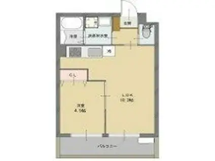 プレミール小野王子町(1LDK/2階)の間取り写真