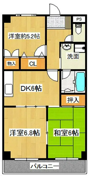 バードウェルマンション 4階階 間取り