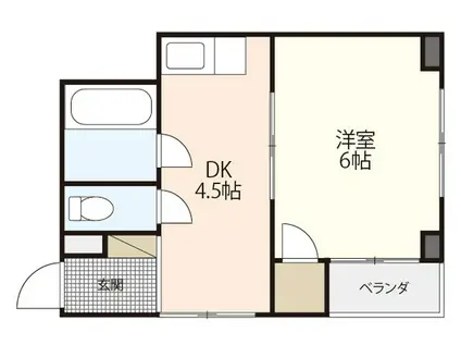 塚村ビル(1K/3階)の間取り写真