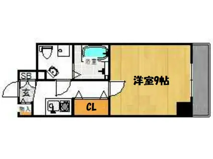 プラディオ天満セレニテ(1K/2階)の間取り写真