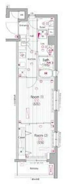 ガーラ・ヒルズ新宿 1階階 間取り