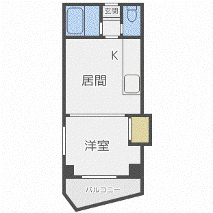 円山ハイム(1DK/8階)の間取り写真