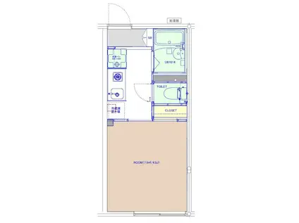 シティハイム ユウワハイムII(1K/1階)の間取り写真