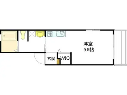 ヴィラヒサミ(1K/3階)の間取り写真