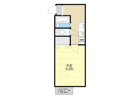 ナイスワン竜野駅前(1K/1階)の間取り写真