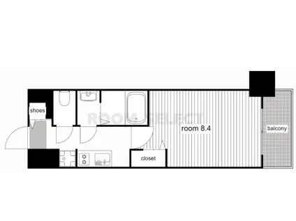 ディアレイシャス浅間町(1K/8階)の間取り写真