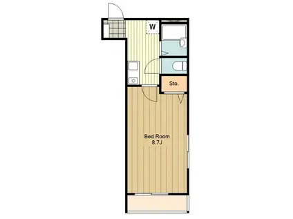 エクセルシオ(1K/2階)の間取り写真