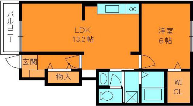 ヴァン リーブル2(1SLDK/1階)の間取り写真