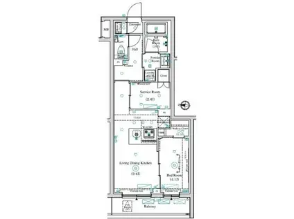 ARKMARK中村橋(1SLDK/2階)の間取り写真