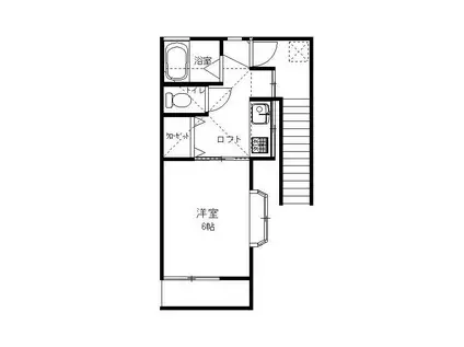 金田神田アパート(1K/2階)の間取り写真