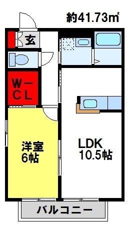 カサディモカ(1LDK/1階)の間取り写真