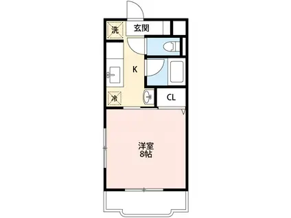 フォルトゥーナヴィータ(1K/3階)の間取り写真