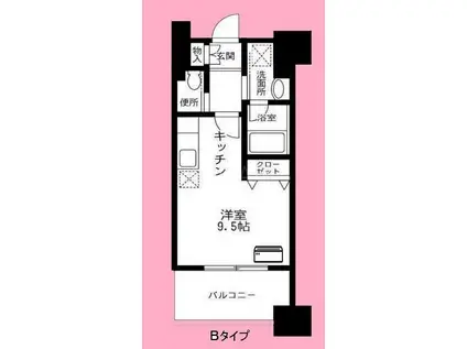 スタービレ海老名(ワンルーム/10階)の間取り写真