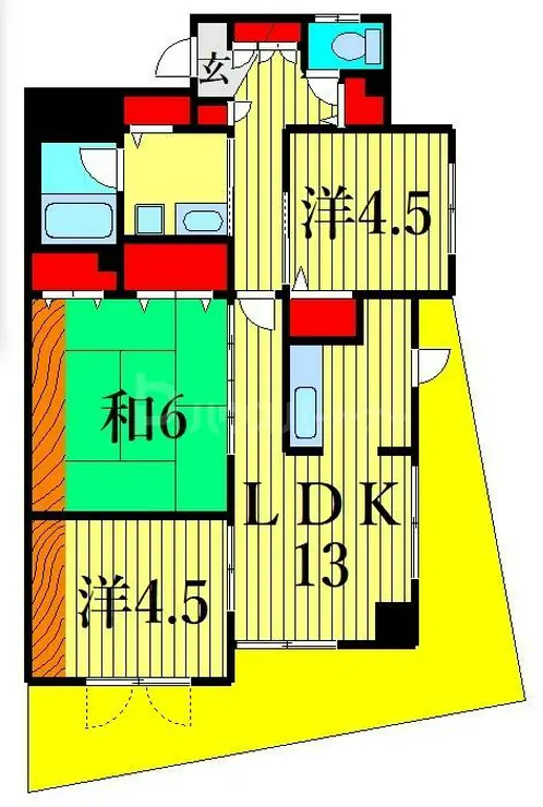 カトル・セゾン 2階階 間取り