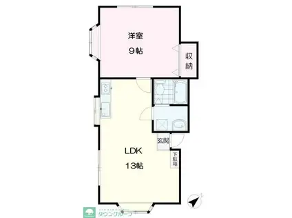 コーポコバヤシ第5(1LDK/2階)の間取り写真
