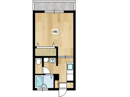 レジデンス平川(1K/2階)の間取り写真