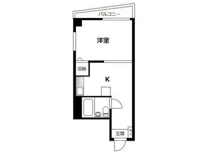 プレスティージ(1DK/3階)の間取り写真