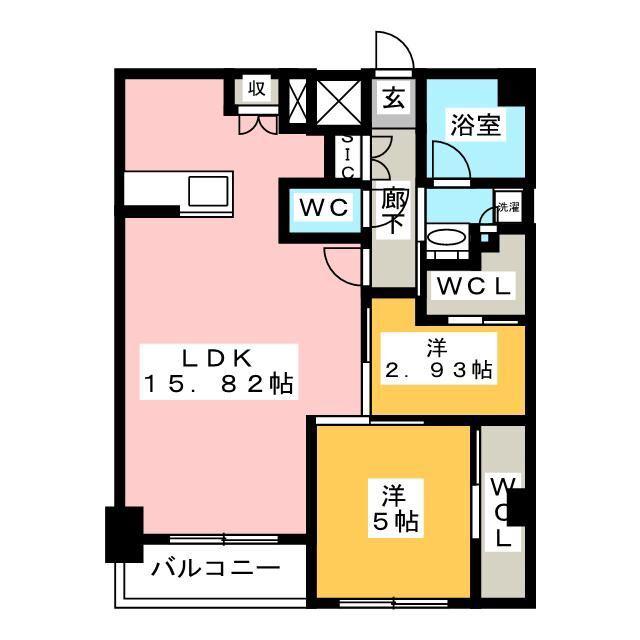 コンフォリア日暮里(2LDK/1階)の間取り写真