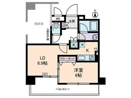 サンクレイドル・レヴィール池袋(1LDK/3階)の間取り写真