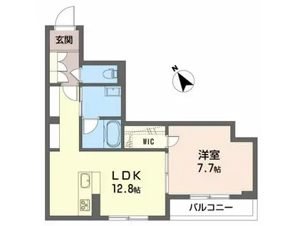 ノブレス河東(1LDK/3階)の間取り写真