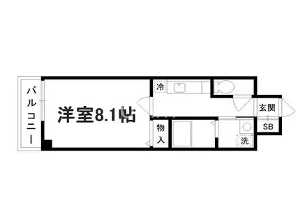 クレール・イトーケン(1K/2階)の間取り写真