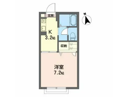 シャーメゾン・エム(1K/1階)の間取り写真