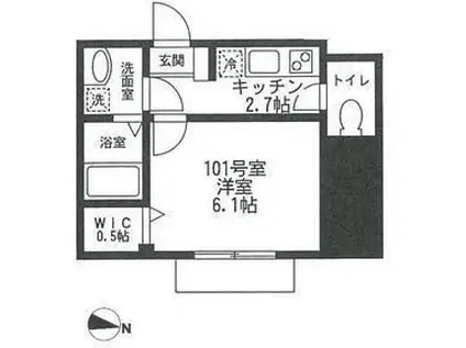 マ メゾン(1K/1階)の間取り写真