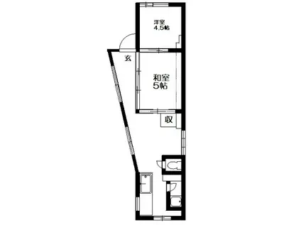 東和ビル(2K/5階)の間取り写真